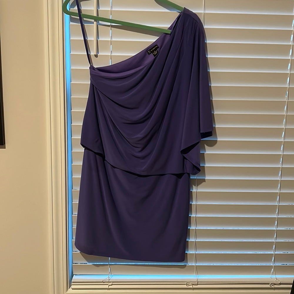 Purple off the shoulder Cocktail dress